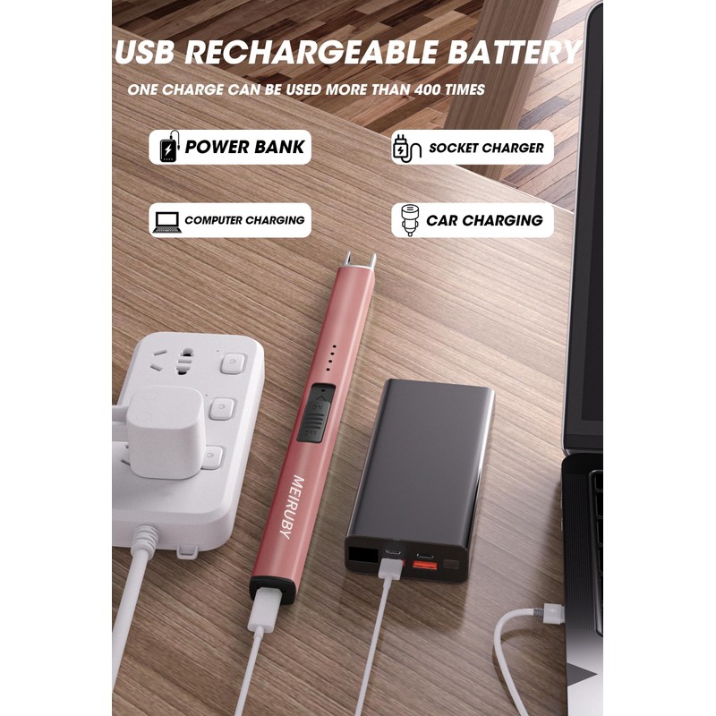 MEIRUBY Lighter Electric Candle Lighter, Birthday for Women Men Mom