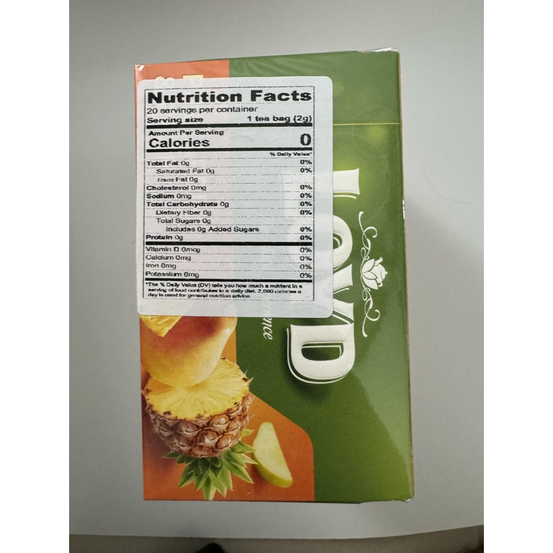 Loyd Fruit Tea Pineapple & Pear Flavored, 20 teabags (Pack