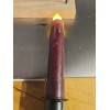 Unbranded 7" Battery Operated Waxdipped Burnt Red Taper Candle 6
