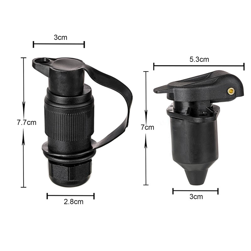 BEIJISTAR 3-Pin Plug and Socket, 3-Pin Plug Socket 12 V