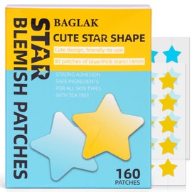 BAGLAK Star Blemish Patch -160 Patch - Hydrocolloid Spot Dots - Blemishes Patch - Zit Stickers - Patches To Cover Facial Blemishes