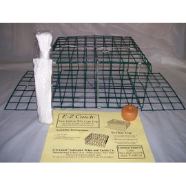 E-Z Catch Fold A-Way Two Door Blue Claw Crab Trap w/ 20' Rope & Buoy