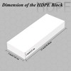 Eszeoee HDPE Block White HDPE Plastic Sheet 3'' x 12''