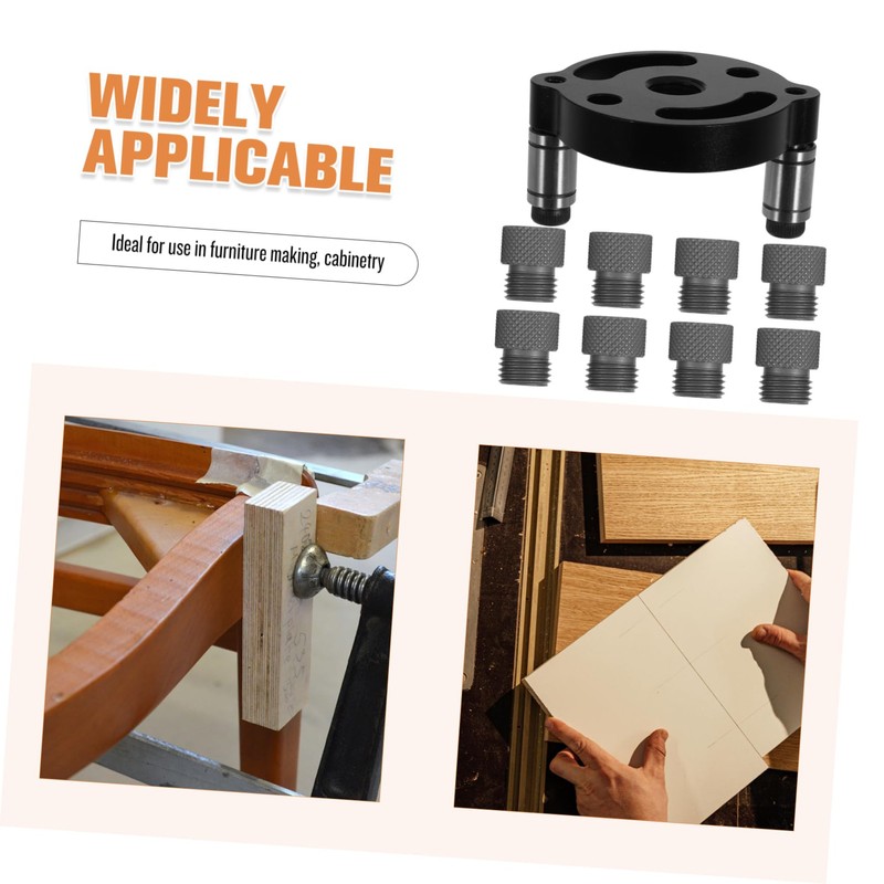 TEHAUX 1 Set Adjustable Drill Center Jig Precision Woodworking Hole