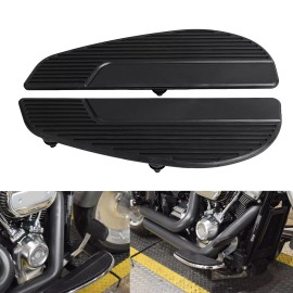 Unbranded Black Front Floorboard Insert Pad For Harley Heritage Classic FLHC 107 FLHCS 114