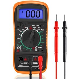 Multímetro Digital Profesional, Voltimetro Amperimetro, Medidor de Corriente Voltaje AC/DC, Resistencia, Continuidad, Diodos