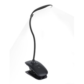 ENERG T12-EN139 Clip Light, Cordless LED Book Light, Eye Friendly, Desk Stand, PSE Certified, Large Capacity, 3200 mAh, 2024 Model, 360 Degree Rotation, Touch Type, 3-Stage Dimming, USB Charging, Desk