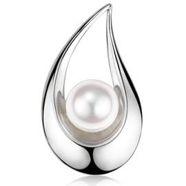 MATERIA by Matthias Wagner KA-26 Pearl Pendant 925 Sterling Silver with Freshwater Pearl Droplets with Necklace, Pearls (freshwater culture), Pearl