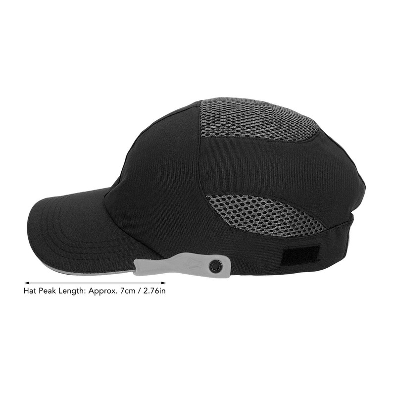 Bump Hat Baseball Hardhat Peaked Breathable Protective Adjustable for Sports