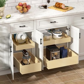 WelFurGeer Soft Close Pull Out Drawers for Cabinets, 23" W x 22" D Pull Out Cabinet Organizer, Bottom Mount Pull Out Drawer, Space-Saving Slide Out Drawers for Kitchen Cabinets for Home & Kitchen