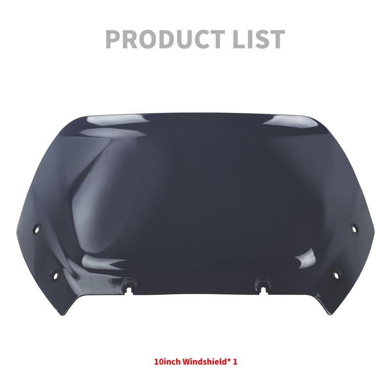 HDBUBALUS Road Glide Windshield 10" Wave Fairing Windscreen Cover for