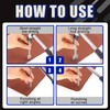 Glarks 12Pcs Leather Hole Punch Set, 4Pcs 4mm Leather 1/2/4/6