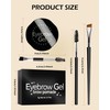Eyebrow Pomade Brow Gel,2-in-1red &Blue Eyebrow Color with Brushes,Long-Lasting Waterproof