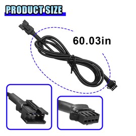 4PCS 4 Pin RGB LED Extension Cords, 60 Inch Multi-Color Neon Strip Extension Cable with Female and Male Connector, Rock Light Extension Wire for LED Car Truck Motorcycle ATV Light (4PCS)