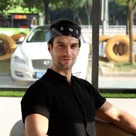 QOMJUFA Pack of 2 Classic Hijab, Red and Black Hair Bands, Hair Band Hijab, Colourful Handkerchief Hijab, Handkerchief Scarf Hijab, red