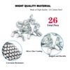 Yoliko 26 Pcs 4 Sizes 3/16",1/4",5/16",3/8" Wingnuts, Quality Carbon Steel