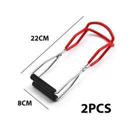 2pcs Canning Clamp, Can Lifter, Mason Jar Lifter, Mason Jar Lifter, Stainless Steel Lifting Tong, Anti-Scalding Clamp, Kitchen Accessories, for Hot Mason Jars (Red, Green)