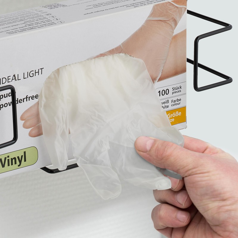 Relaxdays Set of 2 Disposable Glove Boxes Wall Mounted H