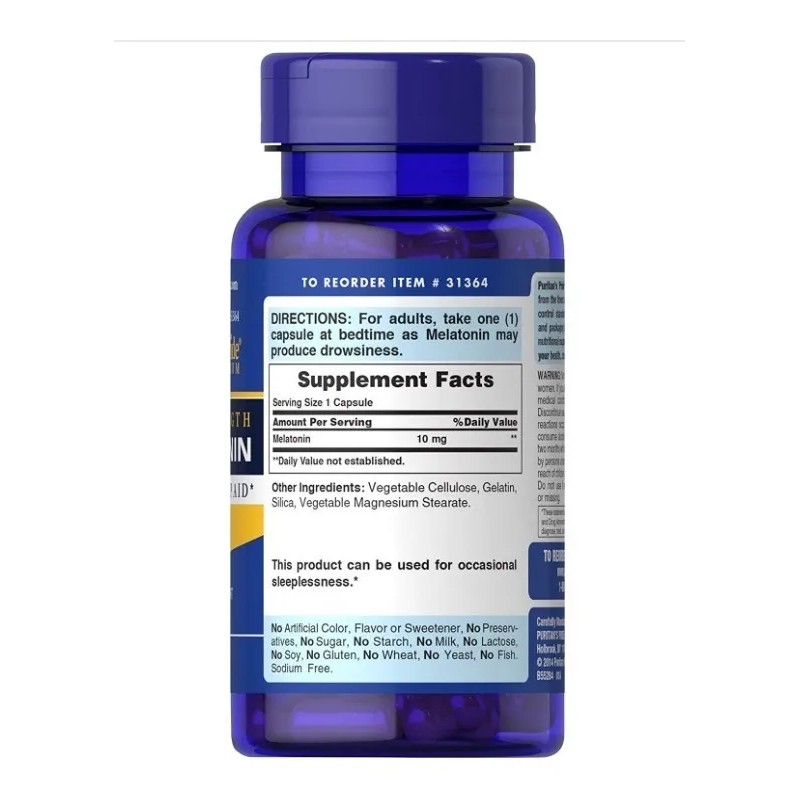 Melatonina 10 mg Rápida Acción | 120 Tabletas Neutras | Sueño