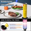 Molgoc Butane Torch with Anti-scalding Device,Stainless Steel Protective Cover,Refillable Kitchen