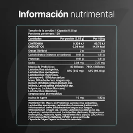 80 Billones de Probióticos | 120 Cáps 11 diferentes Cepas. Cápsulas Veganas para 4 meses. Ingredientes naturales. 80 Billion Probiotics Platinum. B Life