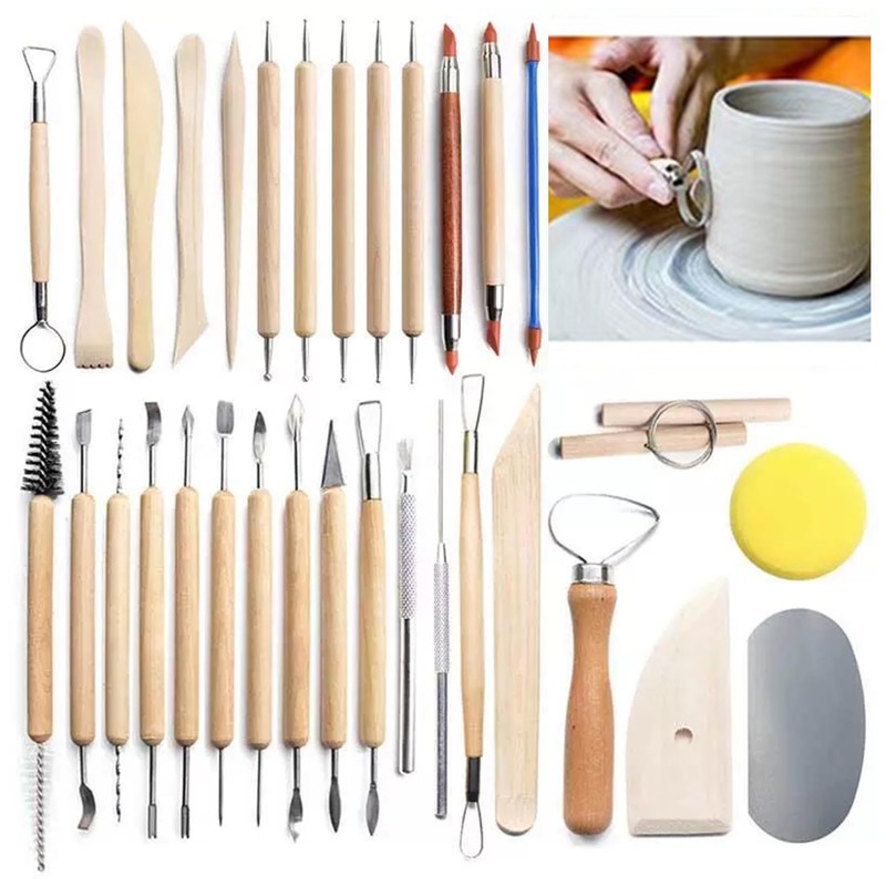 61-Piece Modelling Tool Set: Pottery Tool Clay Tool Set with
