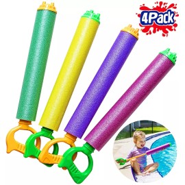 Water Blaster Gun Set Soaker Squirt Guns for Kids Pool Shooters Beach Toy 4Pack