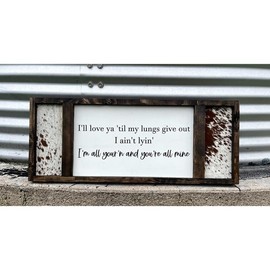 All Yours Sign - Farmhouse Sign - Wedding Gift Poster No Frame Decor Photo - Color: Poster No Frame, size: 8 x 12 inch