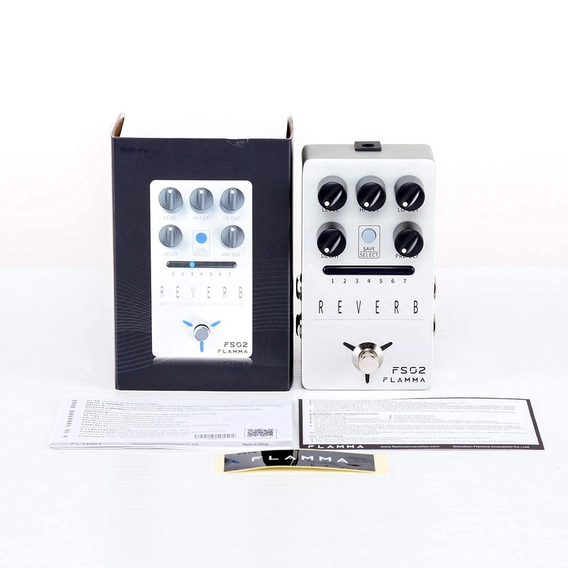 FLAMMA FS02 Reverb Pedal Stereo Guitar Effects with 7 Storable