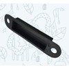 Door Latch Keep Strike Dust Box Black Plastic Large 115mm