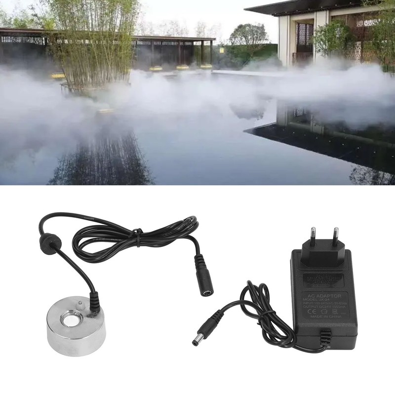 Ultrasonic Mist Maker Aluminum Alloy Cool Mist Water Fountain Fog