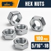 Hex Nuts Assortment – Stainless Steel 304 Hardware Nuts (5/16"-18,
