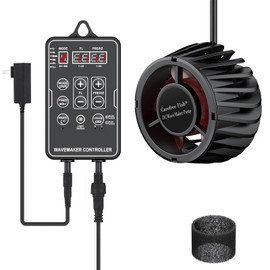 Carefree Fish Magnetic Aquarium Wave Maker Quiet and Powerful DC 24V Powerhead with Digital Led Display Controller Submersible Water Inverter Circulation Pump for Freshwater and Saltwater