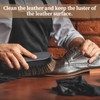 4-Piece Horsehair Brush Set, Shoe Cleaning Set for Smooth Leather,