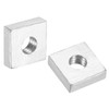 sourcing map 10Pcs M4x9mmx3mm Square Nuts, Carbon Steel Zinc Plated