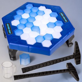 MIJOMA Ice Block Ice Cold Party: Drinking Game with Ice Axe Trap, 49 Pieces, for Exciting Game Evenings