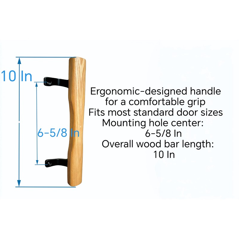 Sliding Door Wood Pull, Easy Installation,6-5/8 in, Single
