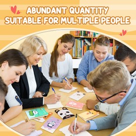 Wovnet 100 Packs Mini Notebooks for Kids Mini Notebooks Party Favors Animal Small Cute Pocketbook Bulk Cartoon Cat Dog Rabbit Bear Monkey Themed for Christmas Classroom Prizes Gift