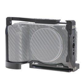 Foto4easy Camera Cage for Sony Alpha ZV-E10 II,Quick Release Plate for Arca-Swiss,1/4" & 3/8" Screw Holes and Cold Shoe Mount for Accessories