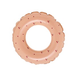 Float Ring, O Shape, Exhilarating, For Adults, Children, Boys, Girls, Multi-functional Float, Includes Hand Pump, Swimming Practice, Strong Buoyancy, Swim Ring, Vintage Stripes, Loquat, Cherry