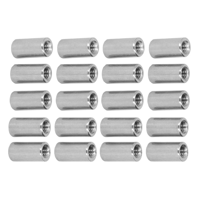 20PCS Round Coupling Nut Kit M6 X 1.0 10 L20mm