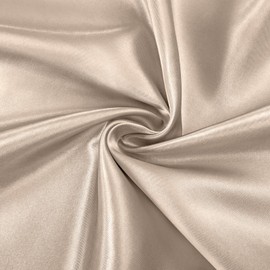 Horbaunal Taupe Satin Fabric 60 Inch Wide by The Yard, Soft Charmeuse Satin Fabric for Wedding Dress, DIY Craftings, Costumes, 1 Yard