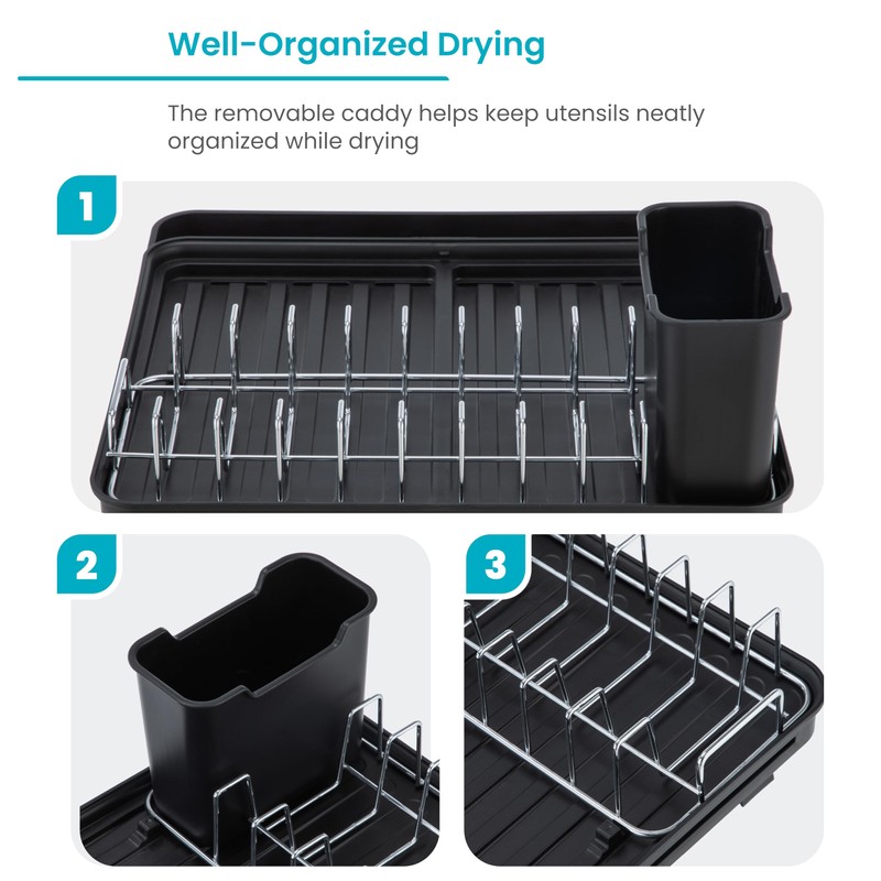 Home Zone Living Large Collapsible Dish Drying Rack for Kitchen