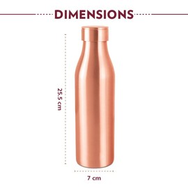 ZIG ZAG Pure Copper Water Bottle For Drinking More Water Yoga, Gym, Office, travel etc Rustproof & Leakproof Premium Copper Bottle With Health Benefits 33 OZ