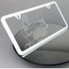 MotorVehicleParts Powder Coated Flat White Slim 2 Hole Stainless Steel