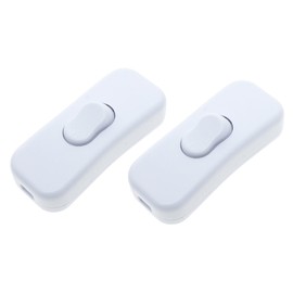 Toggle Switch 230 V, Cord Switch, On/Off Switch 230 V, Power Switch, Lamp Switch Lamp, Wire Light Switch Socket, Lamp Cable Cord Switch, Switch (2 White)