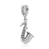 Sax Charm Music Charm 925 Sterling Silver Saxophone Bead Fit