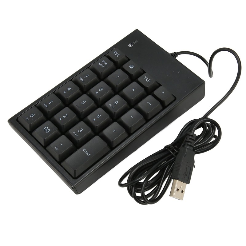 Wired Number Pad 23 Keys 5.9ft Cable USB Plug and