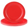 Xialvyu Pack of 20 Paper Plates, Disposable Plates, Red, 17.8