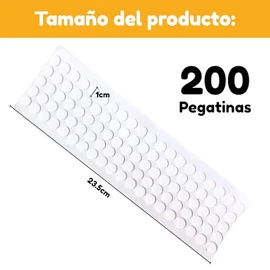 200 Piezas Pegatinas Doble Cara de Silicona Adhesivas de Pared Decoracion Hogar Cinta de Pared Superficies Lisas 1cm de Diámetro Tiras de Pegatinas in